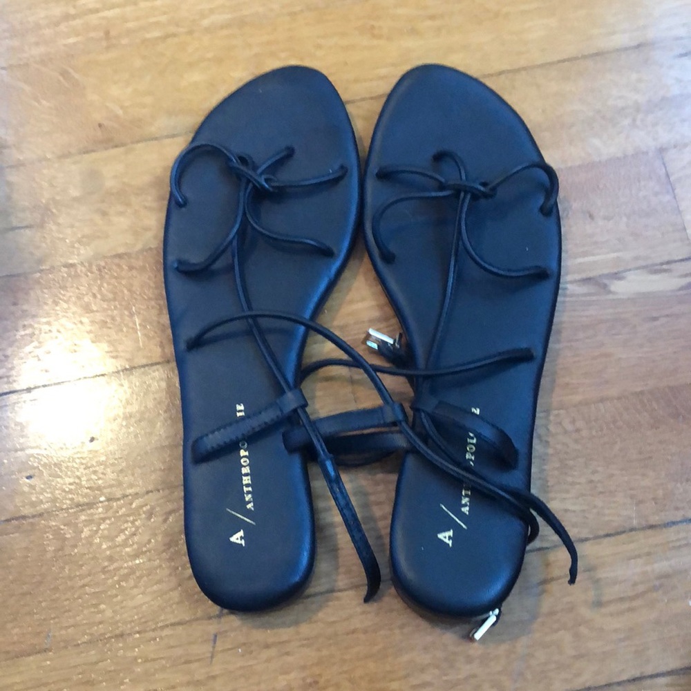 Anthropologie black sandals